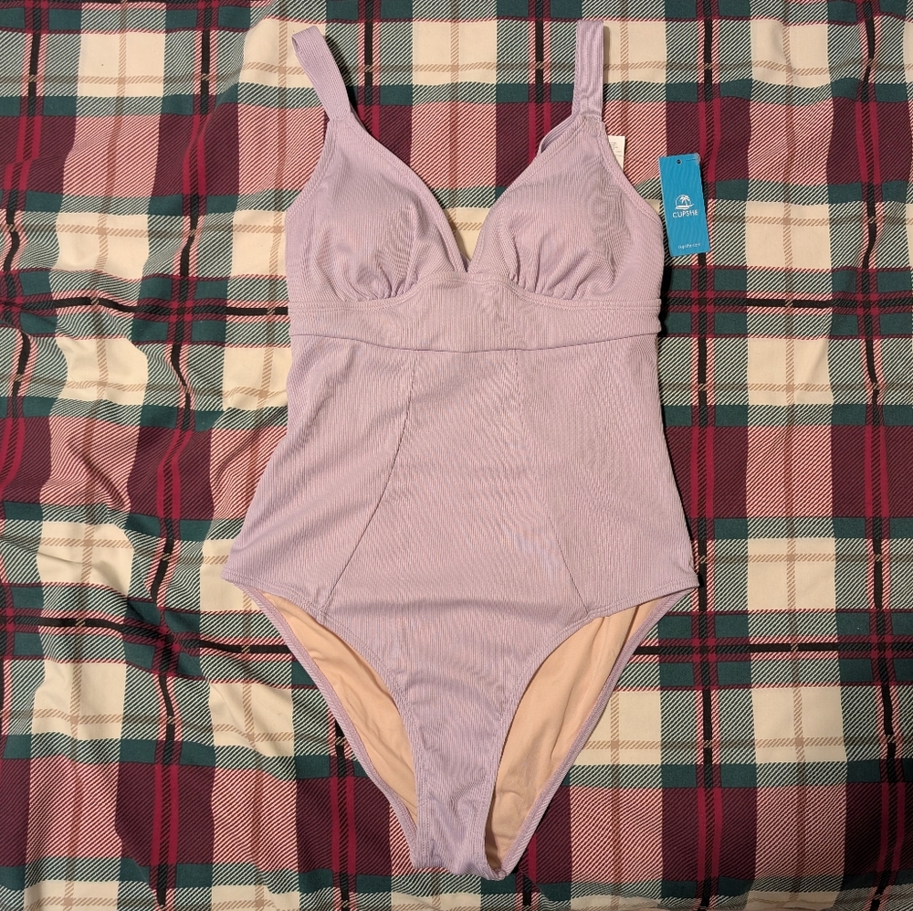 Cupshe Women's Lavender One Piece Swimsuit